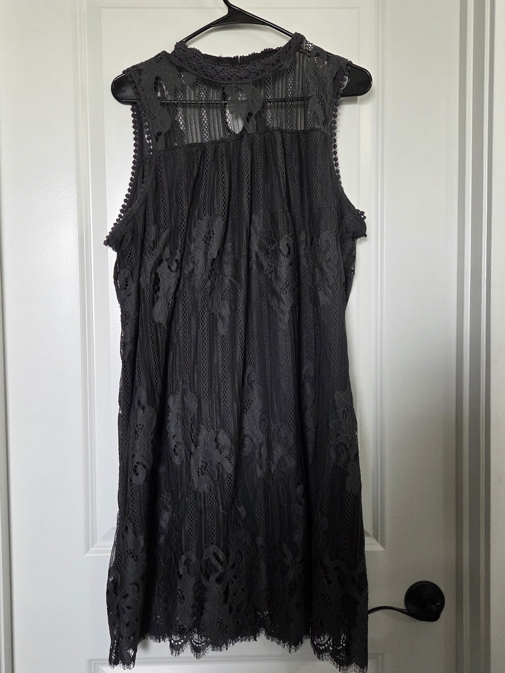 Maurices Black Lace Sleeveless A-Line Dress